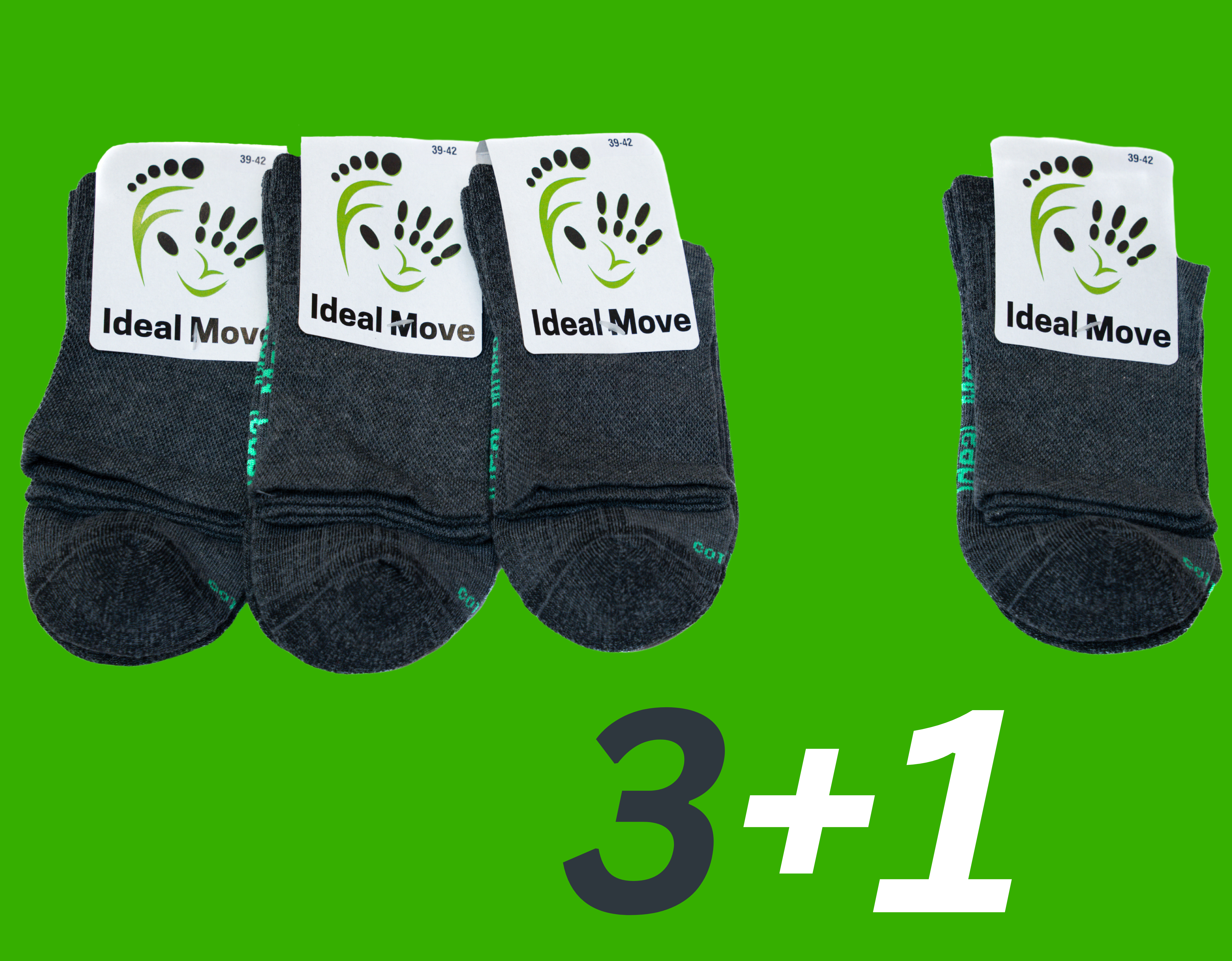 DÁRKOVÝ BALÍČEK – Barefoot ponožky (bavlna) 3+1 ZDARMA